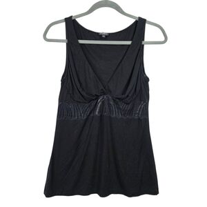 CosaBella  bodycon  with lace trim V neck sleevesless top